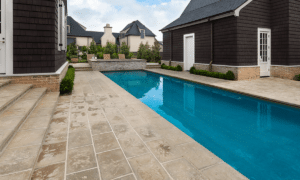 pavers around pool